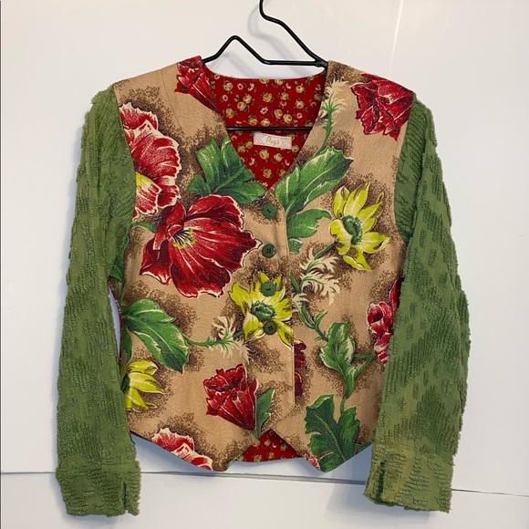 Wearable Art Tapestry And Chenille Fabric Jacket - Picture 1 of 4
